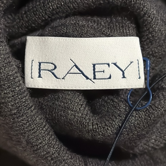 Raey Roll-Neck Fine-Rib Knit Cashmere Sweater Charcoal Gray Lightweight NWT-M - Picture 9 of 11